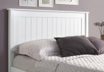 Boro Wooden low foot end bed frame in white