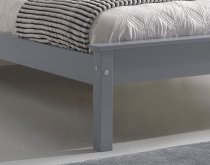 Boro Wooden low foot end bed frame in dark grey