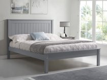 Boro Wooden low foot end bed frame in dark grey