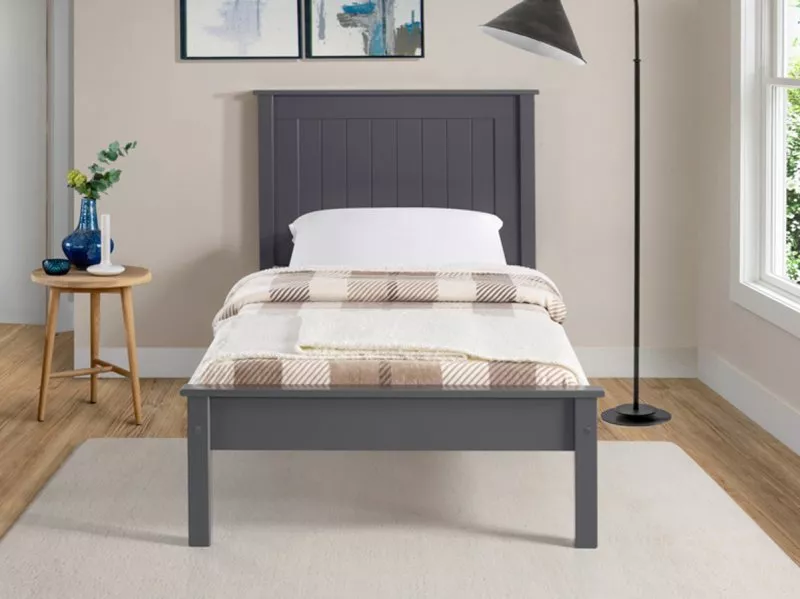 Dark wood clearance frame bed