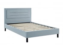 Ortase bedstead in pale blue fabric