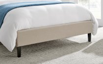 Ortase bedstead in biscuit fabric