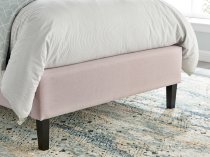 Ortase bedstead in pink fabric