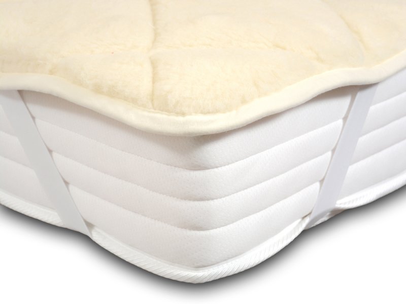 100% Merino Wool Underblanket Mattress Topper - All Sizes, TOG 6, With Straps