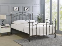 Porto Black Chrome and crystal metal bed