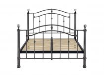 Porto Black Chrome and crystal metal bed