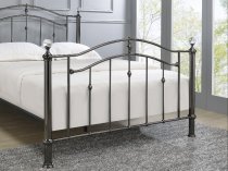 Porto Black Chrome and crystal metal bed