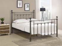 Skala Black Chrome and crystal metal bed