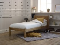 Tralo Wooden bed frame in pine finish