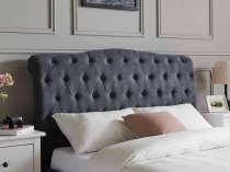 Vino Ottoman storage bedstead in dark grey fabric